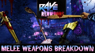 ULTIMATE MELEE WEAPON BREAKDOWN Rave in the Redwoods Call of Duty Infinite Warfare Zombies [upl. by Enelyw]