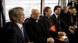 Mattarella primo passeggero della tramvia T2 di Firenze [upl. by Yordan]