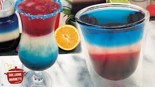 COMMENT FAIRE DES COCKTAILS BLEU BLANC ROUGE  AVEC OU SANS ALCOOL  APERO ADDICT [upl. by Niu925]