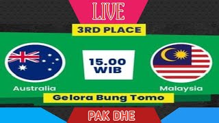 LIVE MALAYSIA VS AUSTRALIA U19  AFF JUARA 3 2024 SCORE [upl. by Atenik]