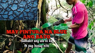 MAY PINTURA NA KULAY BLUE SA ILALIM NG BATO NUNG BINASAG ITO NI KA TH [upl. by Ahola75]