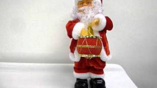 Dancing Singing Santa Drum Father Xmas Christmas Foot Stamping Jingle Bells Song Music Novelty Toy [upl. by Geier]