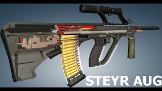 How a Steyr AUG Bullpup Rifle Works [upl. by Euqcaj]