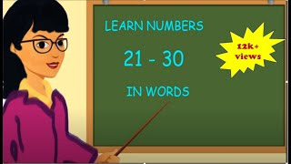 Learning 21 to 30 Number Name spelling for Kids  TWENTY ONE to THIRTY Number Name Spelling [upl. by Durman]