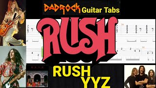 YYZ  RUSH  Guitar  Bass TABS Lesson Rewind [upl. by Annerahs]