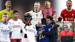 MESSI TOPS RONALDO IN LATEST POCH ON LEEDS WIN TEN HAG LIVERPOOL MBAPPE BARCA AND HAALAND [upl. by Alakam]