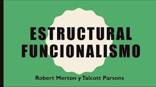 Introducción al Estructural Funcionalismo [upl. by Yzeerb]