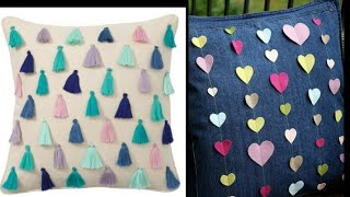 Simple and Stylish Hand Made Cushion Cover Ideas cushion cover designs pillow cover ideas [upl. by Ariam]