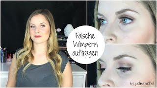 Falsche Wimpern auftragen  Tipps amp Tricks für leichtes Ankleben  justmerachel [upl. by Rtoip]