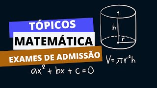 Tópicos de Matemática  Exames de Admissão 2024 da UP UEM UJC ACIPOL ISCISA entre Outras [upl. by Wilfred301]