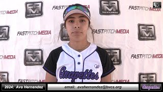 2024 Ava Hernandez 407 GPA  SS Pitcher and Outfielder Softball Skills Video  CA Grapettes McNair [upl. by Mufinella]