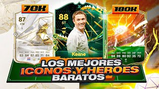 LOS MEJORES ICONOS Y HEROES BARATOS DE EA FC 24 [upl. by Devine918]