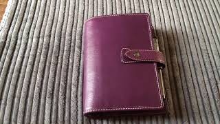 Filofax Malden setup purple first video [upl. by Oiracam479]