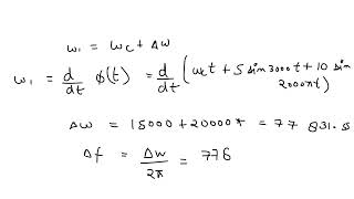 An angle modulated signal with carrier frequency Ï‰  27 Ã— 105 rads is described by the equation [upl. by Irafat]