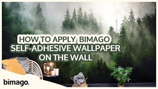 How to apply bimago selfadhesive wallpaper on the wall  bimago [upl. by Mackler]