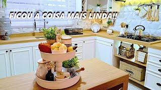 DIY FIZ UMA DECORAÇÃO SIMPLES PARA COZINHA E FICOU INCRÍVEL COM PASSO A PASSO [upl. by Akzseinga]