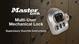 Master Lock MultiUser Supervisory Override Key Instructions [upl. by Asilenna]