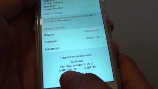 iPhone 6 How to Change the Region Format to Display Different DateTime or Money Symbol [upl. by Enyaht]