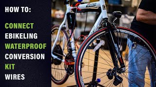 How to eBikeling Waterproof Ebike Conversion Kit Wire Connections [upl. by Alorac]