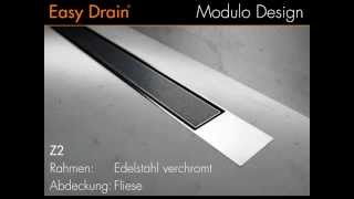 Design Duschrinnen – Easy Drain Modulo Design Deutsch [upl. by Hanselka966]