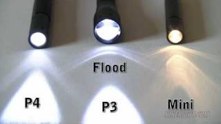 LED Lenser P4 amp P3 vs Mag Light Mini Demonstration by NineRight  HD [upl. by Prichard]