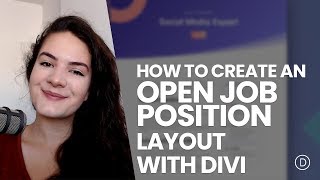 How to Create an Open Job Position Layout with Divi Free Download [upl. by Nonnad]