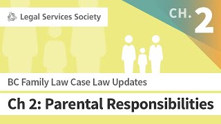 BC Family Law Case Law Updates Ch 2 Parental Responsibilities Oct 2019 [upl. by Gurevich]