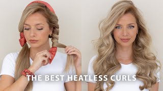 NEW Heatless Curls Tutorial 💙 ROBE CURLS UPDATED [upl. by Katsuyama]