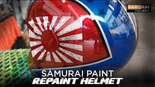 Cara Spray Helmet LIMITED EDITION Samurai  Samurai Paint Malaysia [upl. by Alisen14]