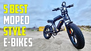 5 Best Moped Style Electric Bikes 2024  Best Moped EBike 2024 [upl. by Lacy333]