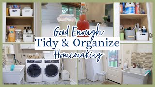 Laundry Room Refresh Tidy amp Organize  Finding Contentment in Good Enough [upl. by Yelekreb]