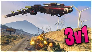 3 Hydra Jets vs B11 Strikey Boi GTA 5 Dogfighting [upl. by Hinson29]