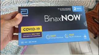 How to use the BinaxNow Covid 19 Antigen Home Self Test [upl. by Gally]