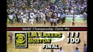 Final 2 Minutes of the 1985 NBA Finals Game 6 Lakers at Celtics [upl. by Llennyl]