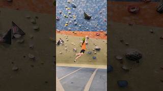 Slopers on the 40 degree wall is NOT fun 🤮 bouldering climbing boulderinggym indoorclimbing [upl. by Yatnahs]