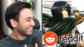 Gigguk REACTS to Reddits Top 100 Anime [upl. by Trisa]