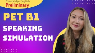 B1 PRELIMINARY PET SPEAKING EXAM SIMULATION PRACTICE [upl. by Setarcos]