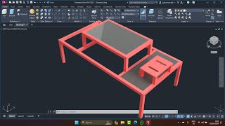 Autocad 2025  Membuat rangka dudukan Mesin  4k 60fps [upl. by Atteyek]