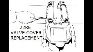 22RE Valve Cover Gasket replacement on a 1984 Toyota Celica GTS RA65 [upl. by Navlys898]