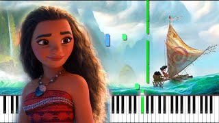 Moana  How Far Ill Go ft Aulii Cravalho  LyricWulf Piano Tutorial on Synthesia [upl. by Sicard110]