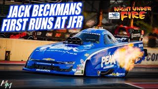 Jack Beckmans First Runs in John Forces Funny Car [upl. by Keemahs261]