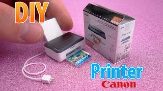 DIY Realistic Miniature Printer  DollHouse  No Polymer Clay [upl. by Essirahs225]