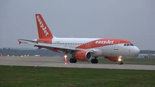 EasyJet A319111 GEZDL Landing Bournemouth International Airport RWY 08 [upl. by Bertolde]