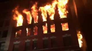 FDNY RESPONDING TO amp BATTLING MASSIVE 6 ALARM FIRE ON W 17TH ST IN CHELSEA AREA OF MANHATTAN NYC [upl. by Willow]