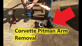 Easy Pitman Arm Removal  C3 Corvette [upl. by Ajna]