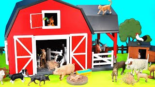 Farm Barnyard Animals  Lets Make a Farm with Cattle and Horses [upl. by Falconer]