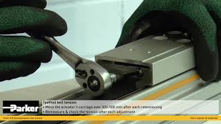 HLR Linear Actuator How to Retension Toothed Belt  Parker Hannifin [upl. by Crowe]