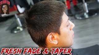 Straight Hair Fresh Fade and Taper [upl. by Heise]