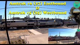 All New Roseville CA RailCam with Amtrak California Zephyr 525 and 627  09272023 [upl. by Nnaul797]