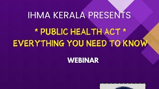 KERALA  PUBLIC HEALTH ACT EVERYTHING YOU NEED TO KNOW  P K Raju [upl. by Branham]